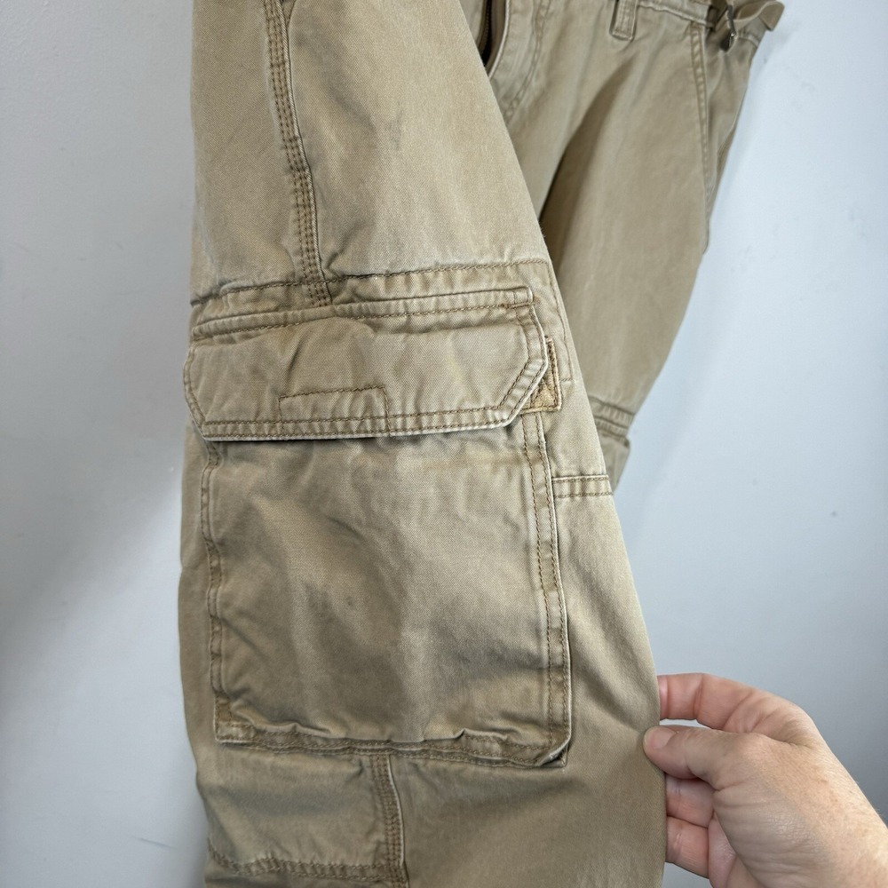 Old Navy Cargo Pants Mens Sz 33x30 Brown Surplus Military Vintage Y2K Skater 00s - Picture 5 of 10